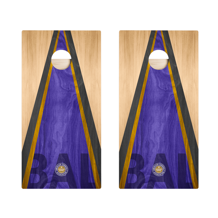 Baltimore Football Gameday Classic Triangle Star Cornhole Boards - American Cornhole Association