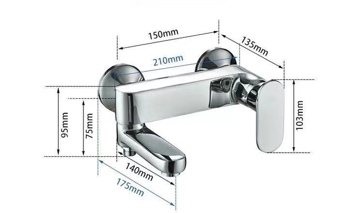 Bath Mixer with Swivel Spout