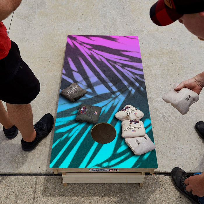 Beach Gradient Blue Star Cornhole Boards - ACA - 000155 | American Cornhole Association