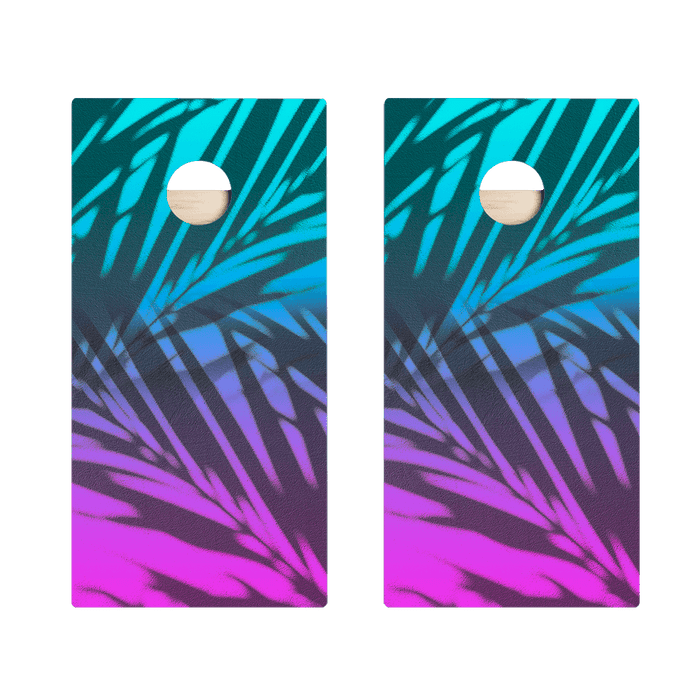 Beach Gradient Blue Star Cornhole Boards - ACA - 000155 | American Cornhole Association