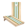 Beachy Retro Stripes Star Cornhole Boards, - American Cornhole Association