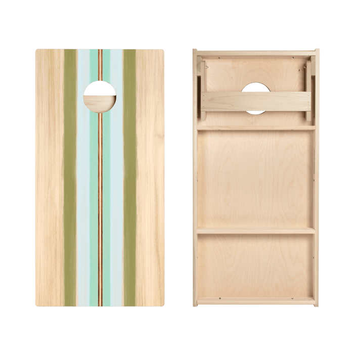 Beachy Retro Stripes Star Cornhole Boards, - American Cornhole Association