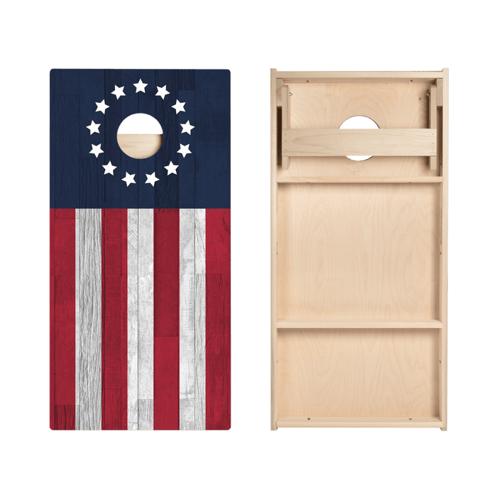 Betsy Ross Flag Star Cornhole Boards, - American Cornhole Association
