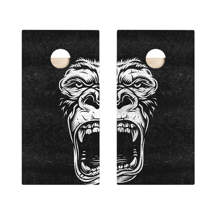 Black And White Gorilla Star Cornhole Boards, - American Cornhole Association