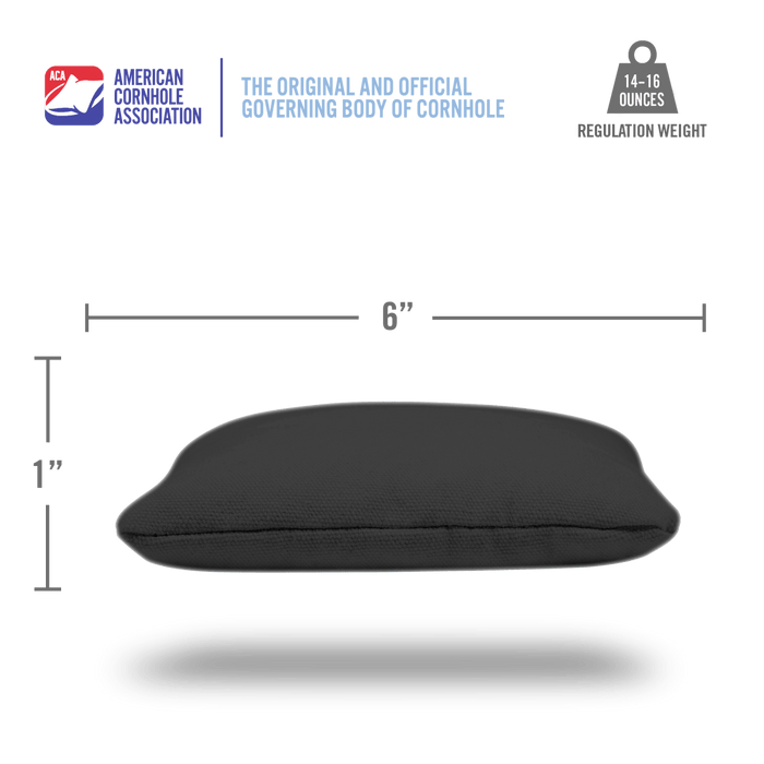 Black Daily 66x Cornhole Bags - 105655 - 3A | American Cornhole Association