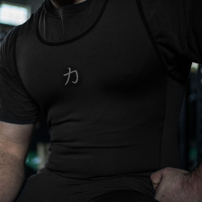 Black Singlet with Grey Logo, Unisex – IPF Approved - Strength Shop