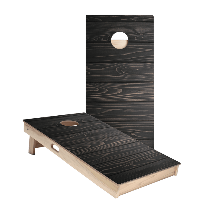 Black Stained Large Panel Wood Star Cornhole Boards, - American Cornhole Association