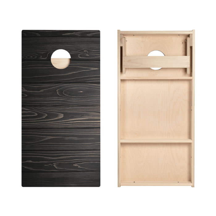 Black Stained Large Panel Wood Star Cornhole Boards, - American Cornhole Association