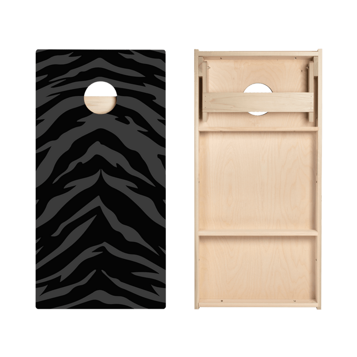 Black Tiger Stripes Star Cornhole Boards, - American Cornhole Association