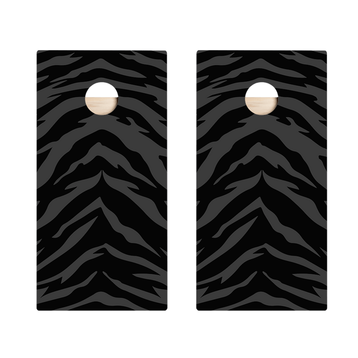 Black Tiger Stripes Star Cornhole Boards, - American Cornhole Association