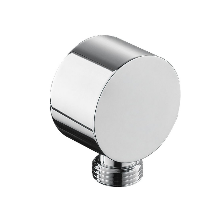 Brass Round Shower Elbow - Chrome