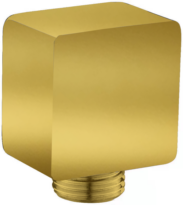 Brass Square Shower Elbow - Brushed Rose Gold