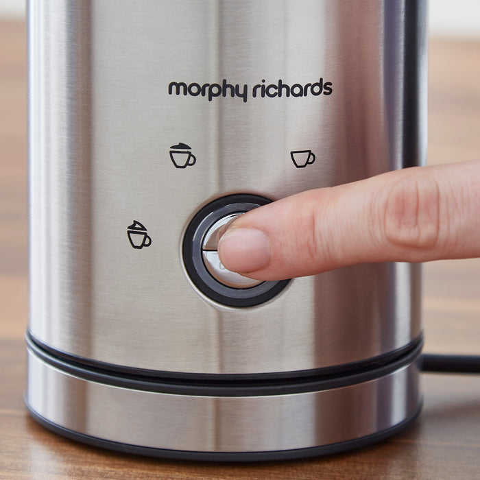 milk frother controls