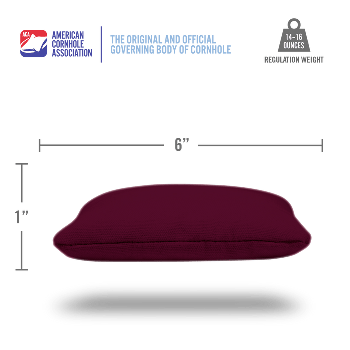 Burgundy Daily 66x Cornhole Bags, - American Cornhole Association