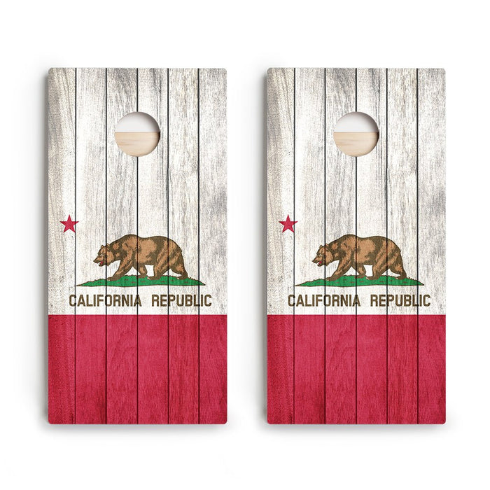 California Bear Flag Star Cornhole Boards - ACA - 000035 | American Cornhole Association