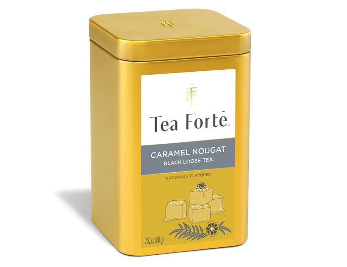 Caramel Nougat Loose Leaf Tea Canister - side view