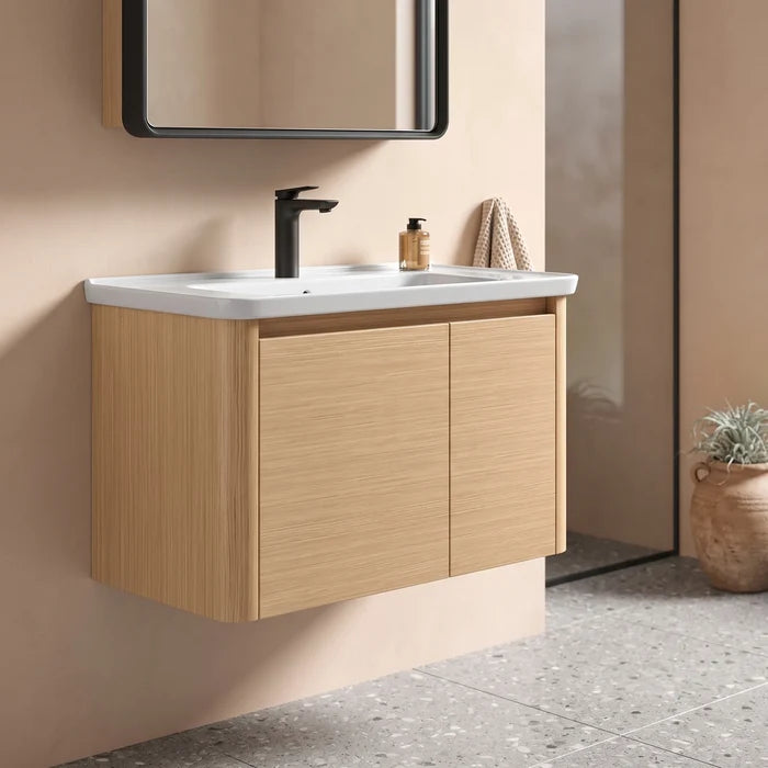 Carbon Steel Basin Cabinet Set in a room setting