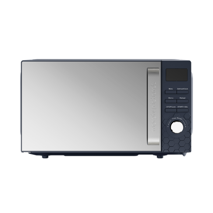 Blue microwave oven on a white background