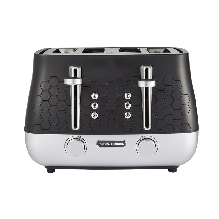 Cassini 4-Slice Black Toaster - Moonless Night