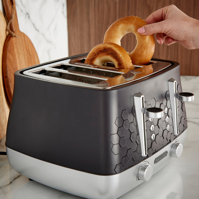 Cassini 4-Slice Black Toaster - Moonless Night