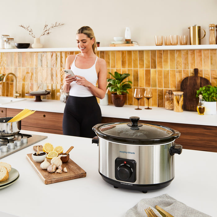 slow cooker in kitchen