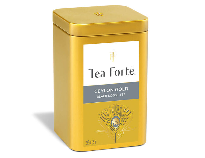 Ceylon Gold Loose Leaf Tea Canister - side view