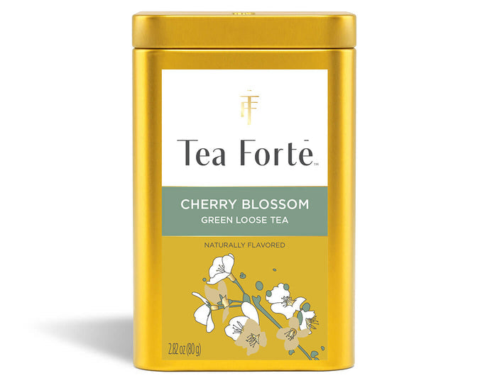 Cherry Blossom Loose Leaf Tea Canister - front view