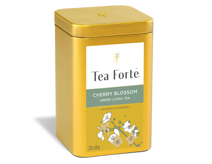 Cherry Blossom Loose Leaf Tea Canister - side view