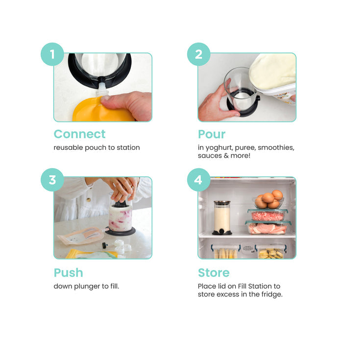 Cherub Baby Glass Pouch Filling Station