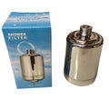 Chrome Narrow In Line Shower Filter for Chlorine and Heavy Metal Removal