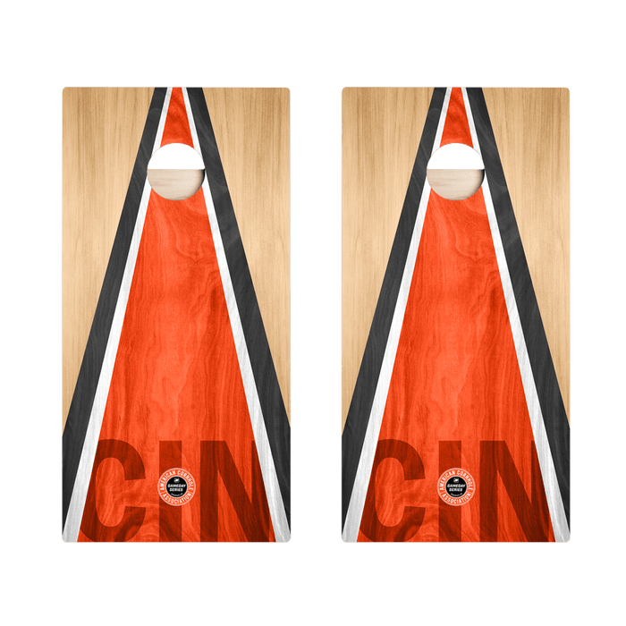 Cincinnati Football Gameday Classic Triangle Star Cornhole Boards - American Cornhole Association