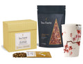 Tea Tasting Assortment Single Steeps Sampler box of 15 Single Steeps pouches a Cherry Blossom Kati Steeping Cup and one pound bag of Amber Tea Sugar