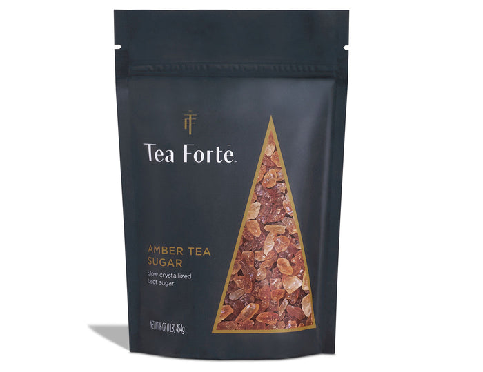 Amber tea sugar in a one pound bag