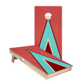 Classic Retro Triangle - Red and Blue Star Cornhole Boards - ACA - 000435 | American Cornhole Association