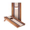 Classic Stripes Mahogany Cream, Blue, and Mauve Backyard 1x2 ft Cornhole Boards, - American Cornhole Association