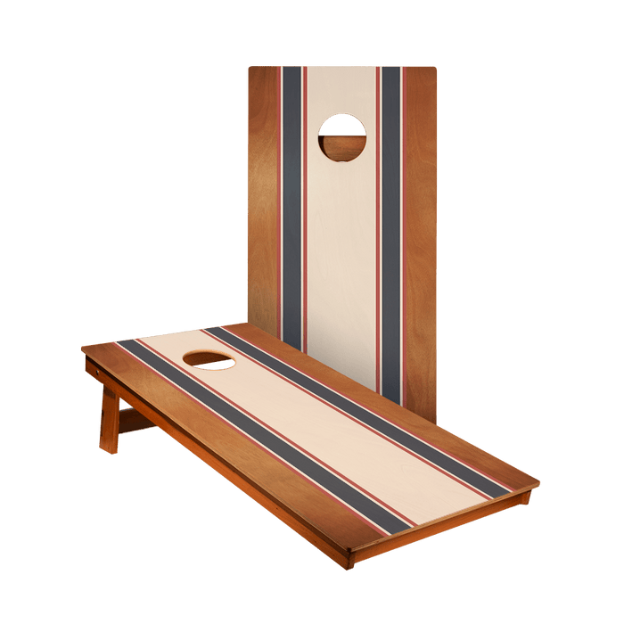 Classic Stripes Red White Blue Backyard 2400 Cornhole Boards- American Cornhole Association