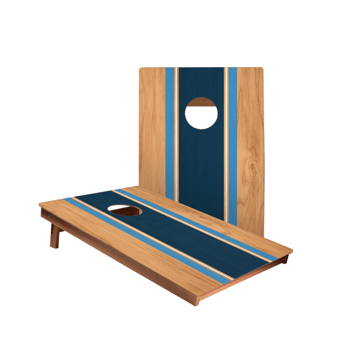 Classic Stripes Light Blue Wood 2300 Cornhole Boards - American Cornhole Association