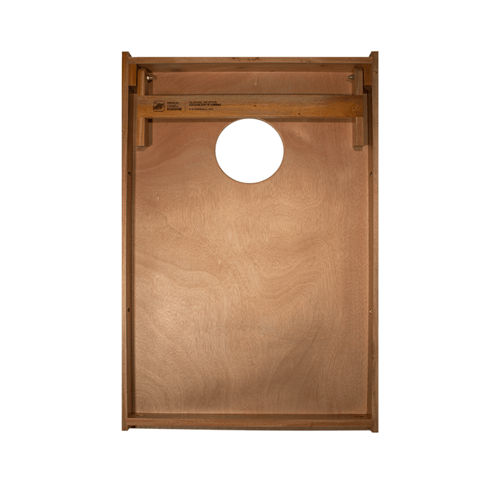 Classic Stripes Mahogany Cream, Blue, and Mauve Backyard 2300 Cornhole Boards - American Cornhole Association