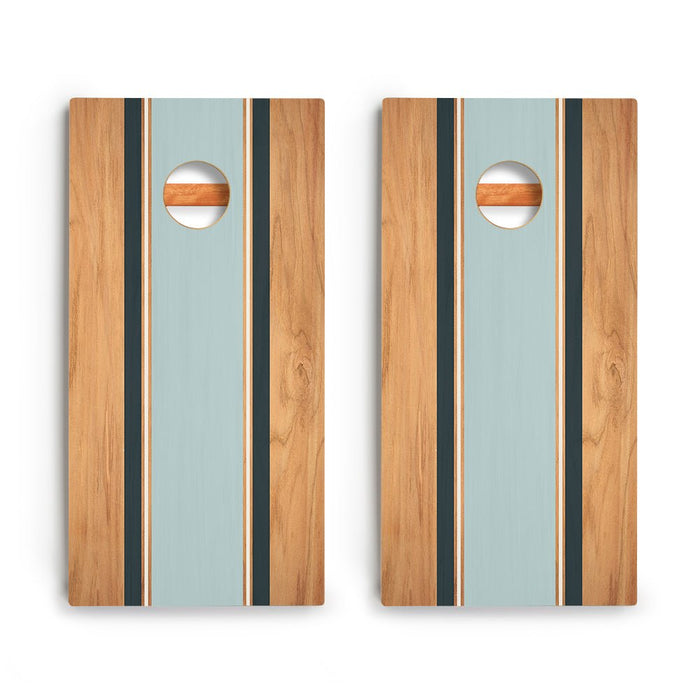 Classic Stripes Navy Blue Backyard 2400 Cornhole Boards - WACA-000462 | American Cornhole Association