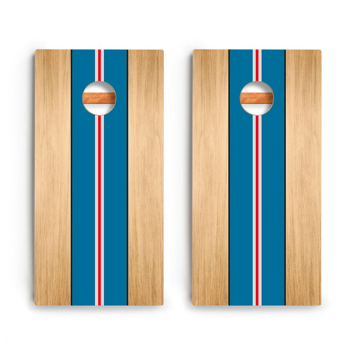 Classic Stripes Red White Blue Backyard 2400 Cornhole Boards - WACA-000465 | American Cornhole Association