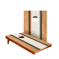 Classic Stripes Teal Orange Backyard 2300 Cornhole Boards - WACA-900463 | American Cornhole Association