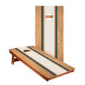 Classic Stripes Teal Orange Backyard 2400 Cornhole Boards - WACA-000463 | American Cornhole Association