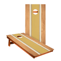 Classic Stripes Yellow White Blue Backyard 2400 Cornhole Boards - WACA-000464 | American Cornhole Association