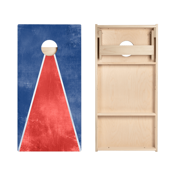 Classic Triangle - Red, White, Blue Star Cornhole Boards, - American Cornhole Association