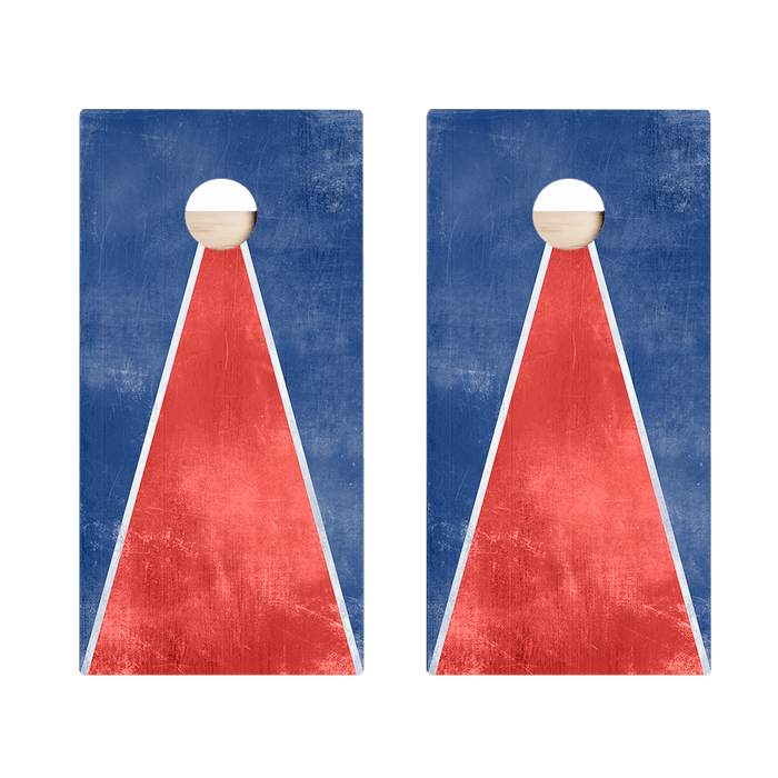Classic Triangle - Red, White, Blue Star Cornhole Boards, - American Cornhole Association