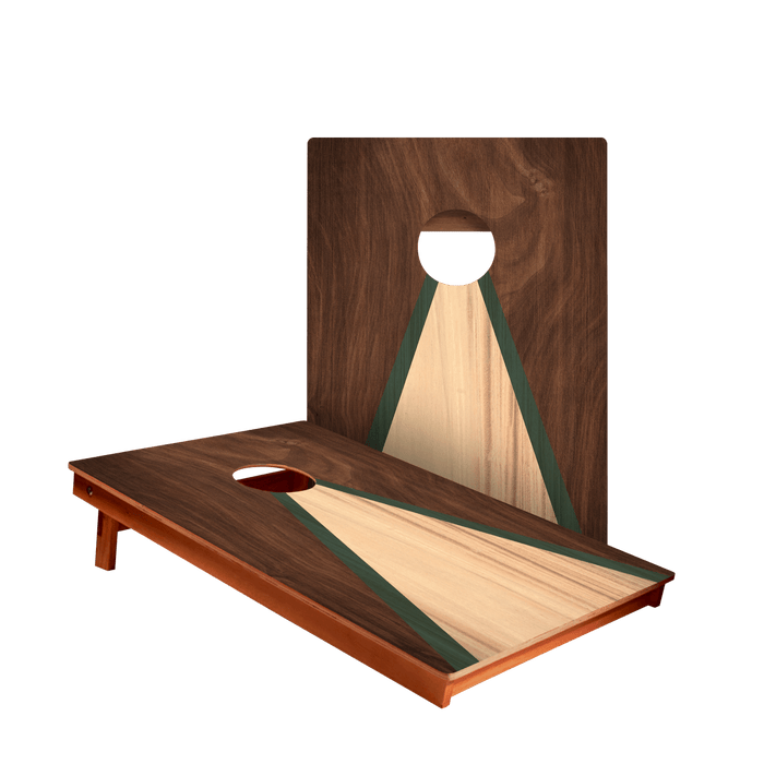Classic Triangle Green Wood Backyard 2300 Cornhole Boards - WACA-900457 | American Cornhole Association