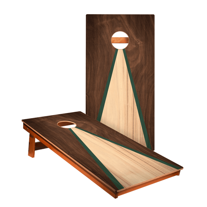 Classic Triangle Green Wood Backyard 2400 Cornhole Boards - WACA-000457 | American Cornhole Association