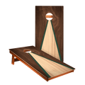 Classic Triangle Green Wood Backyard 2400 Cornhole Boards - WACA-000457 | American Cornhole Association