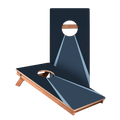 Classic Triangle Monotone Blue Backyard 1x2ft Cornhole Boards - WACA-500459 | American Cornhole Association