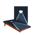 Classic Triangle Monotone Blue Backyard 2300 Cornhole Boards - WACA-900459 | American Cornhole Association